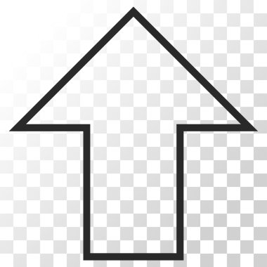 Yukarı Oklu Vektör Simgesi