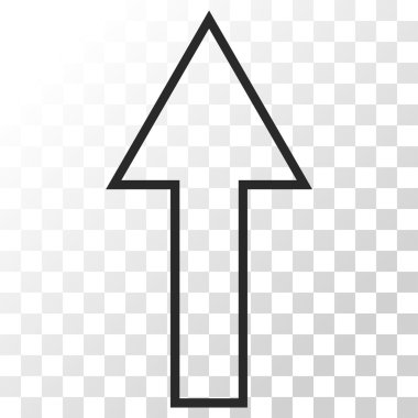 Yukarı Oklu Vektör Simgesi