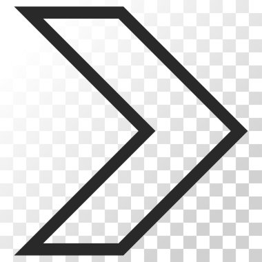 Ok ucu doğru vektör simgesi