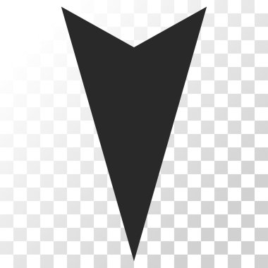 Vektör simgesi aşağı ok ucu