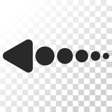 Ok sol vektör simgesi