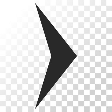 Ok ucu doğru vektör simgesi