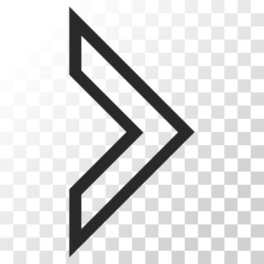 Ok ucu doğru vektör simgesi