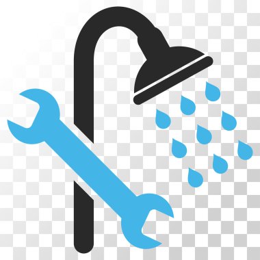 Duş sıhhi tesisat vektör simgesi