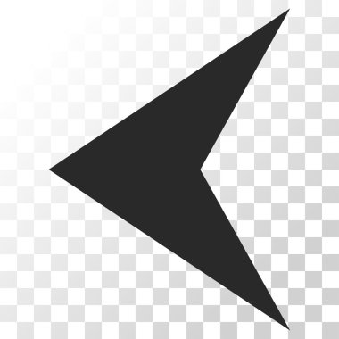 Ok ucu sol vektör simgesi