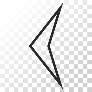 Ok ucu sol vektör simgesi