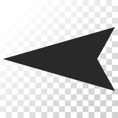 Ok ucu sol vektör simgesi