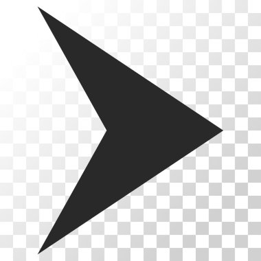 Ok ucu doğru vektör simgesi