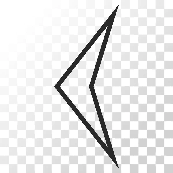 Icono del vector izquierdo de la punta de flecha — Vector de stock