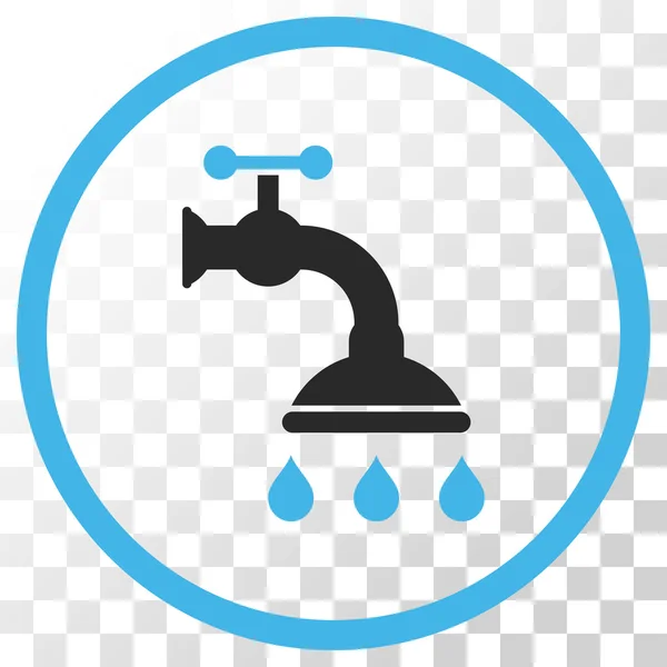 Sprchový kohoutek vektorové ikony — Stockový vektor