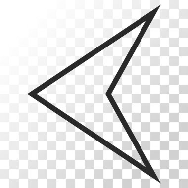 Ok ucu sol vektör simgesi