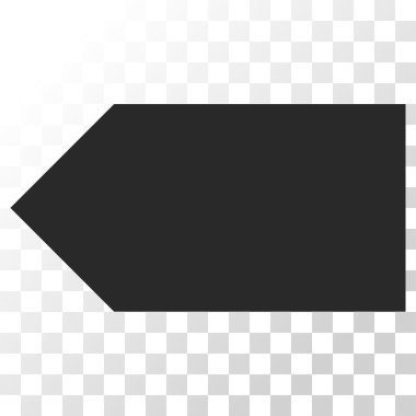 Yön sol vektör simgesi