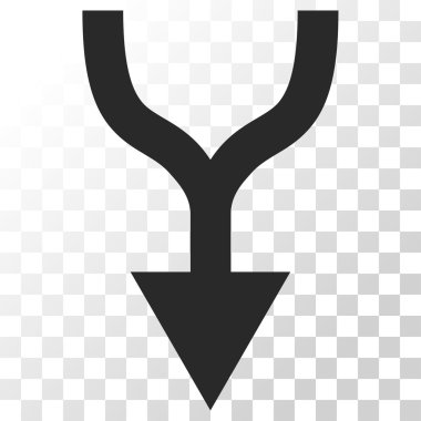 Vektör simgesi aşağı ok birleştirmek