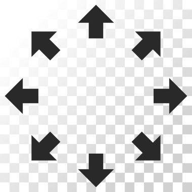 Radyal okları vektör simgesi