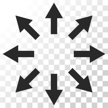 Radyal okları vektör simgesi