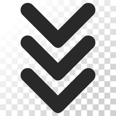 Vektör simgesi aşağı çift ok ucu