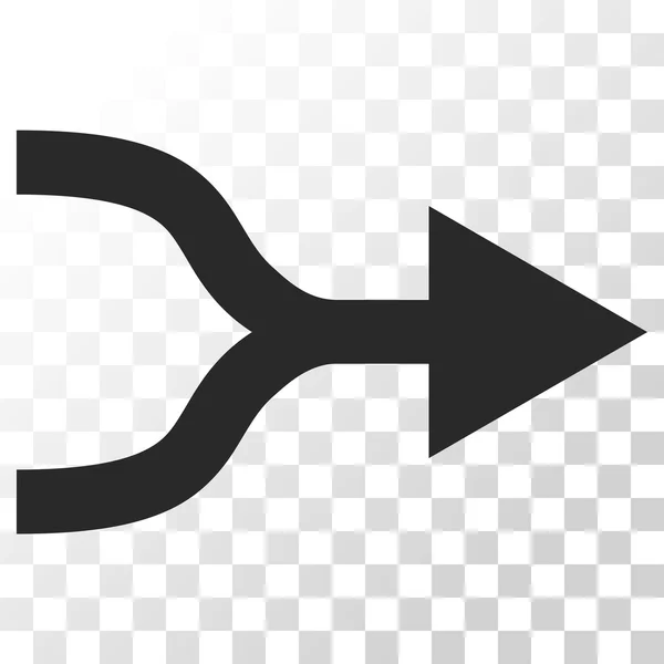Pfeil rechts Vektor-Symbol kombinieren — Stockvektor