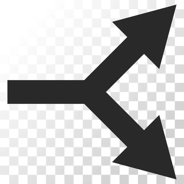 Bifurcation Arrow Right Vector Icon — Stock Vector
