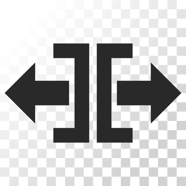 Diviser l'icône vectorielle de direction horizontale — Image vectorielle