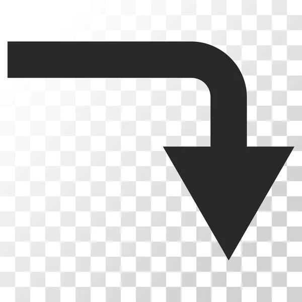 Turn Down Vector Icon — Stockvector