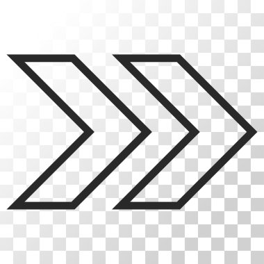 Üst karakter doğru vektör simgesi