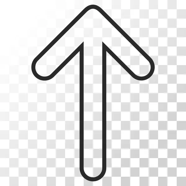 Rundad pil upp vektor symbol — Stock vektor