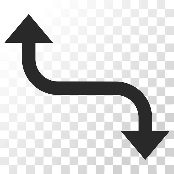 Icono de vector de flecha de curva opuesta — Vector de stock