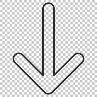 ok aşağı vektör simgesi