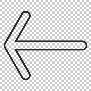 Ok sol vektör simgesi