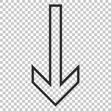 ok aşağı vektör simgesi