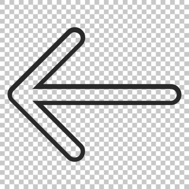 Ok sol vektör simgesi