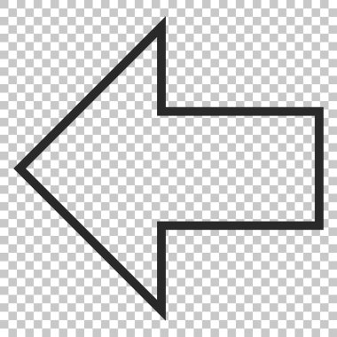 Ok sol vektör simgesi