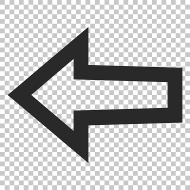 Ok sol vektör simgesi