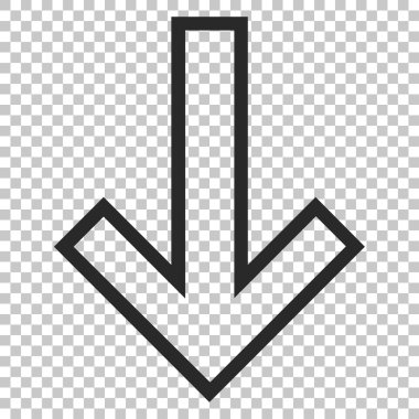 ok aşağı vektör simgesi