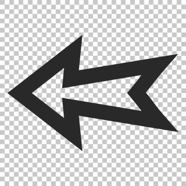 Ok sol vektör simgesi