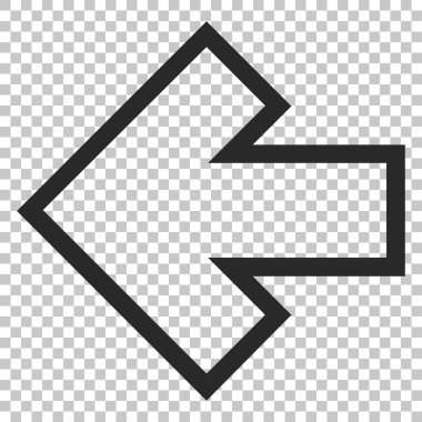 Ok sol vektör simgesi