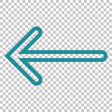 Ok sol vektör simgesi