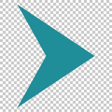 Ok ucu doğru vektör simgesi