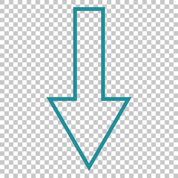Стрілка вниз векторна піктограма — стоковий вектор