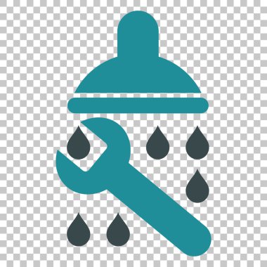 Duş sıhhi tesisat vektör simgesi