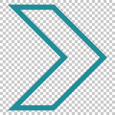 Ok ucu doğru vektör simgesi