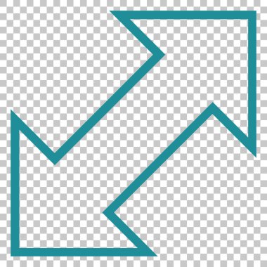 Exchange çapraz vektör simgesi