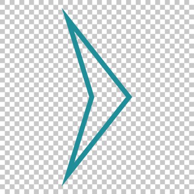 Ok ucu doğru vektör simgesi