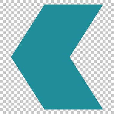 Yön sol vektör simgesi