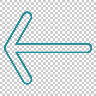 Ok sol vektör simgesi