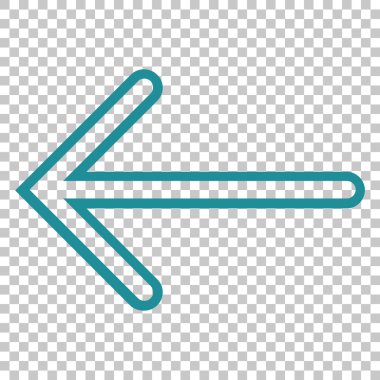 Ok sol vektör simgesi