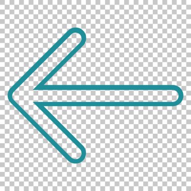 Ok sol vektör simgesi