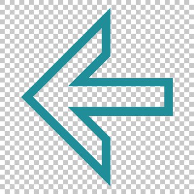 Ok sol vektör simgesi