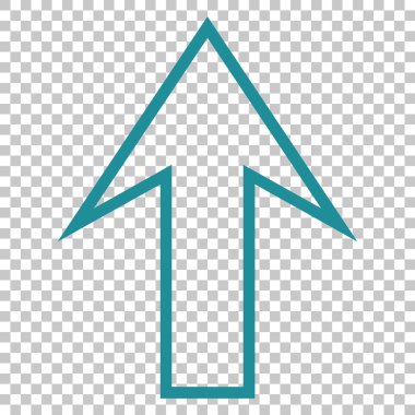 Yukarı Oklu Vektör Simgesi