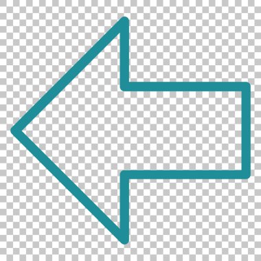 Ok sol vektör simgesi